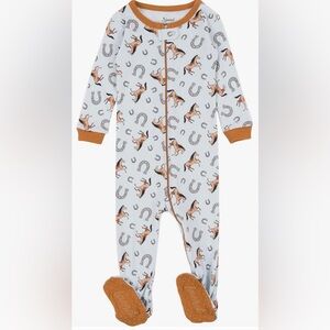 Blue Horse Print Kids Pajama Set